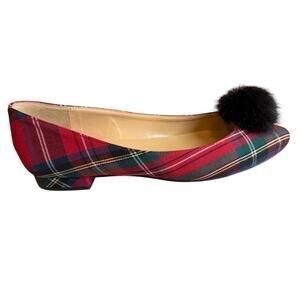 Talbots Red Tartan Plaid Flats 7